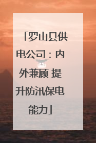 罗山县供电公司：内外兼顾 提升防汛保电能力